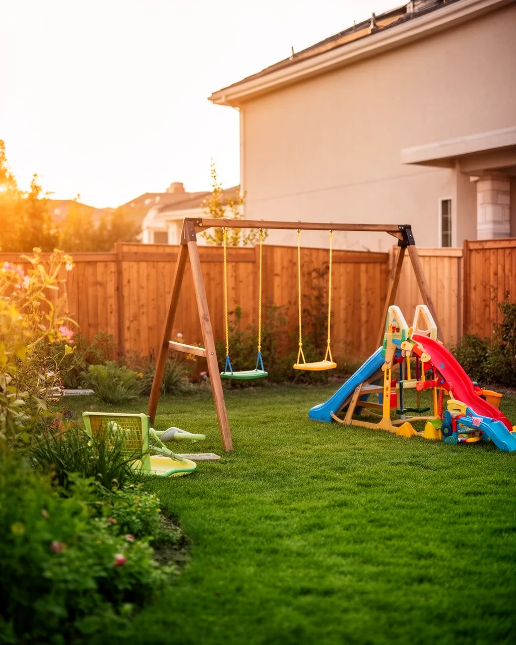 Whole play yard together