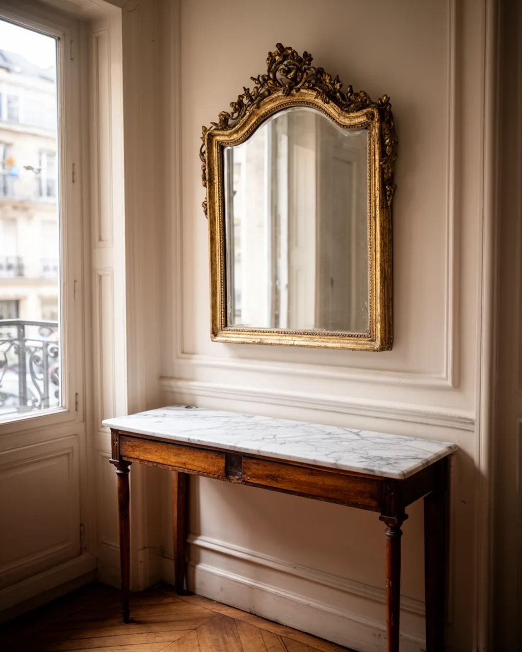 Parisian gilded mirror