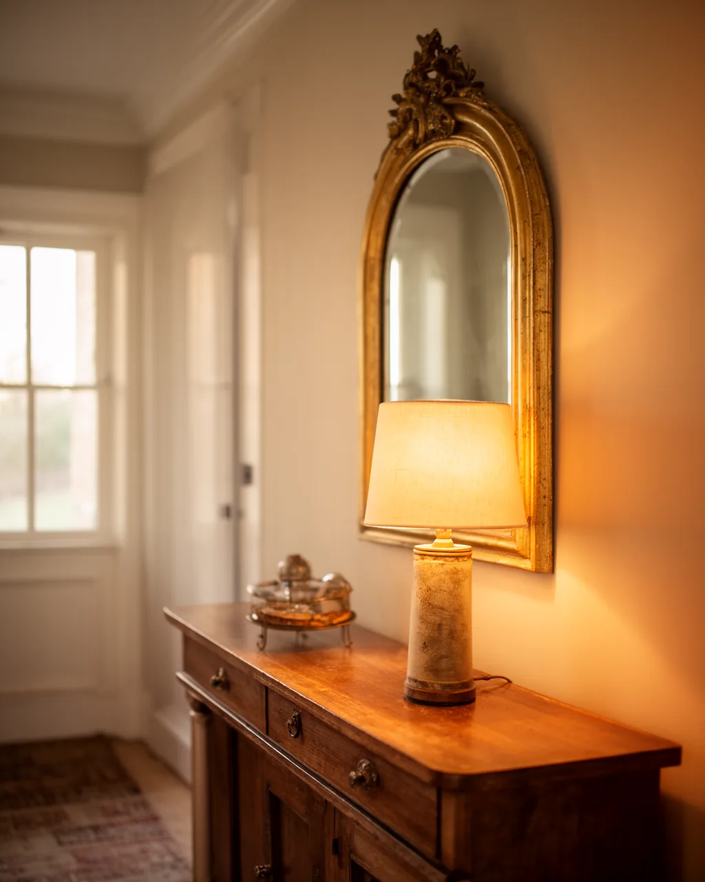 Golden hour entry mirror