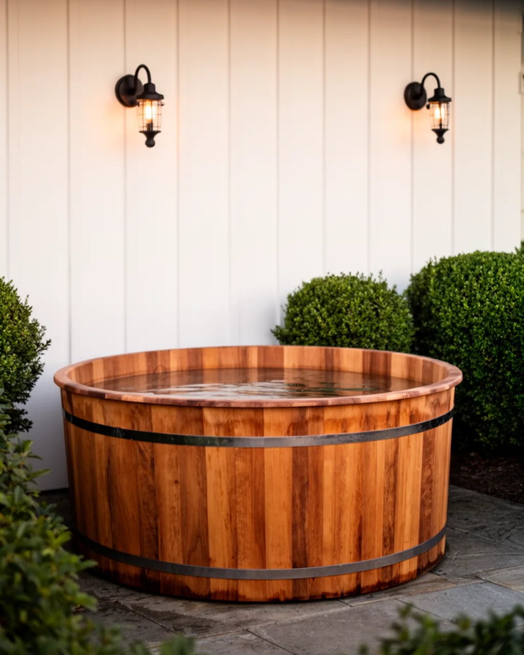 Modern farmhouse hot tub