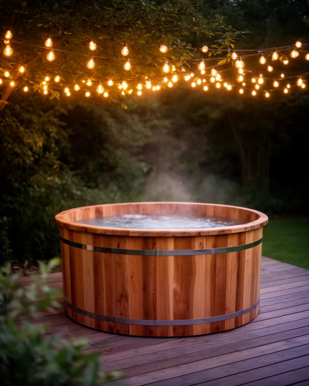 Canopy of lights hot tub