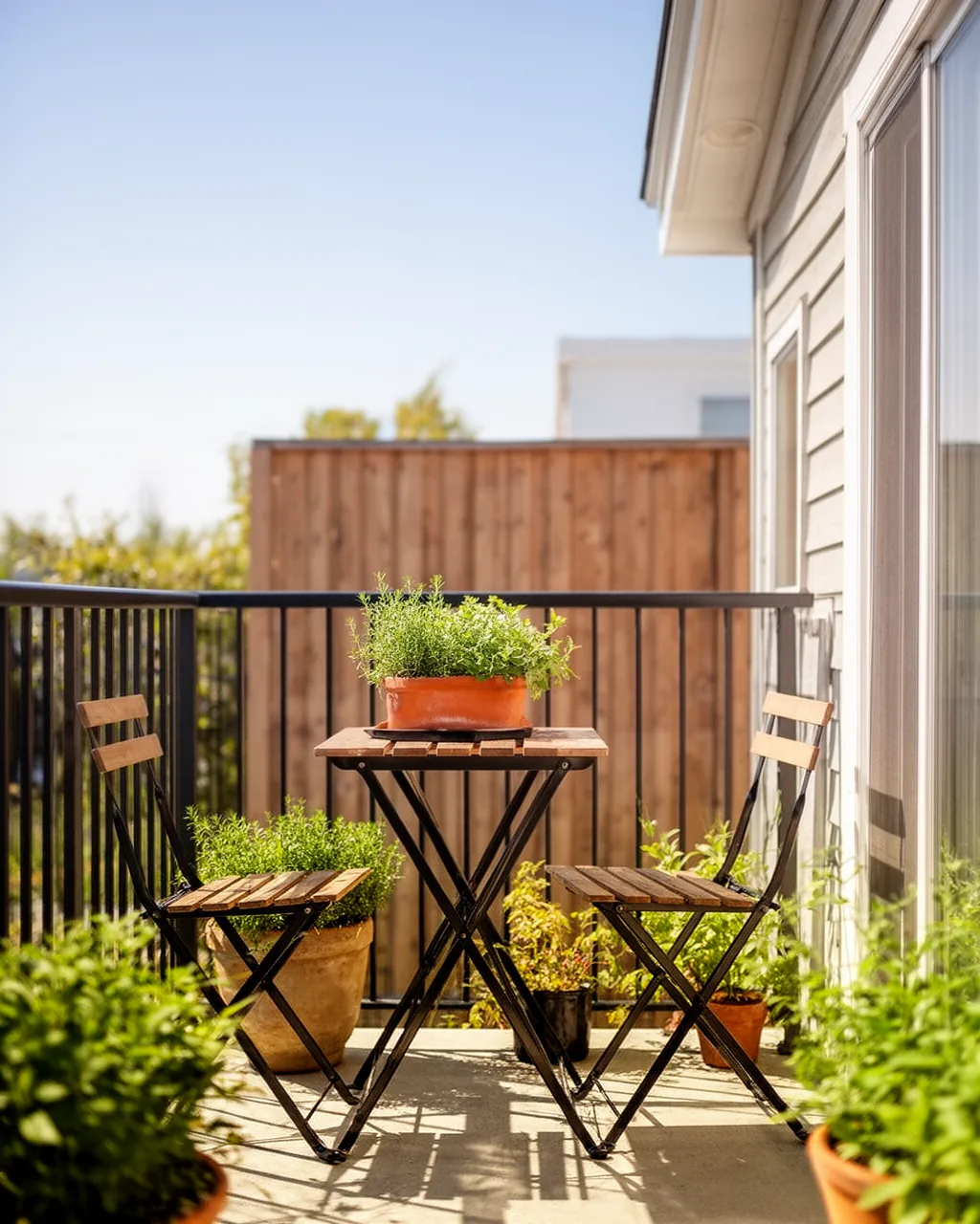 Slim bistro set