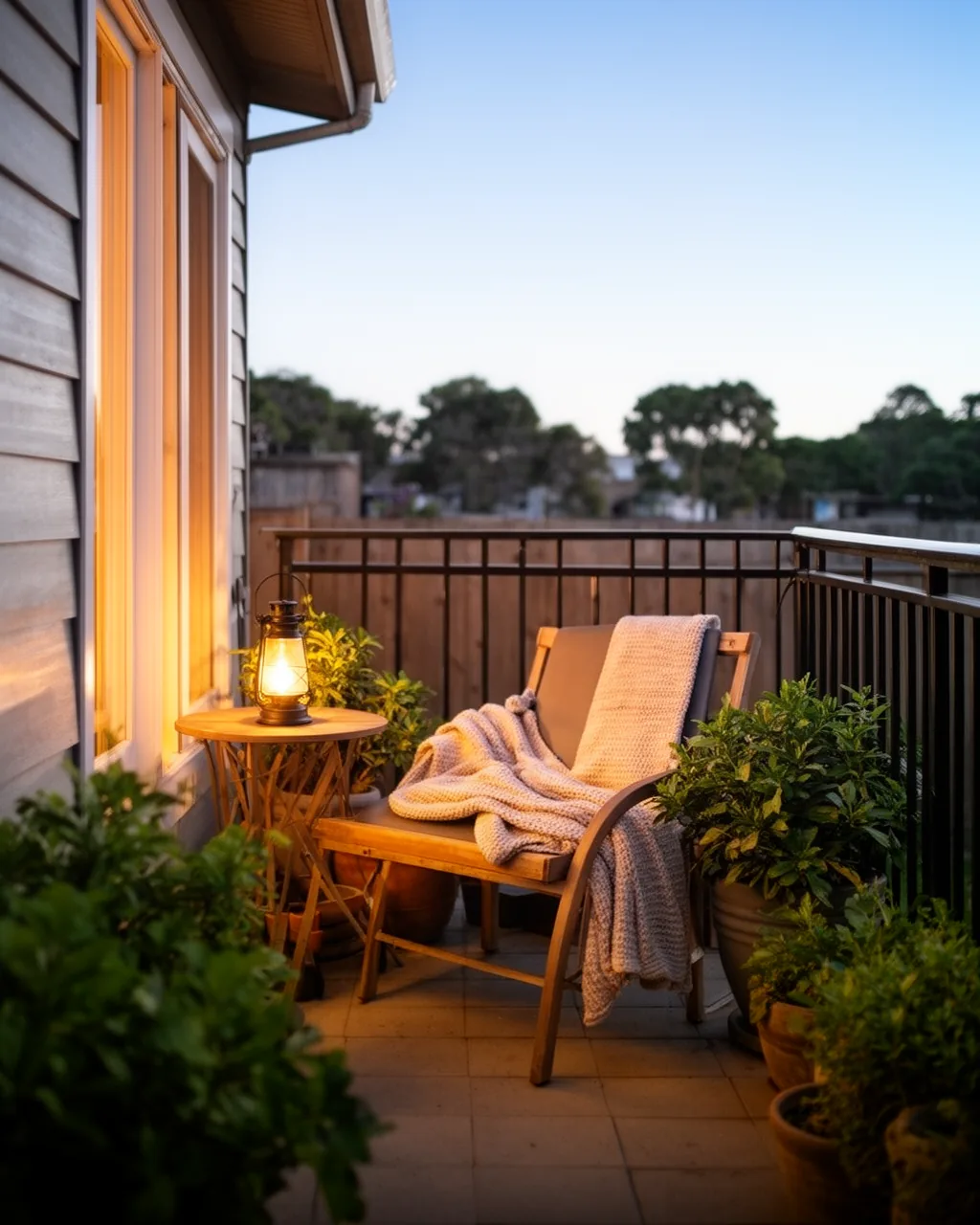Lantern-lit seat