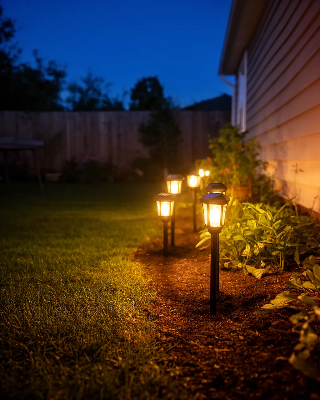 Glowing path stakes