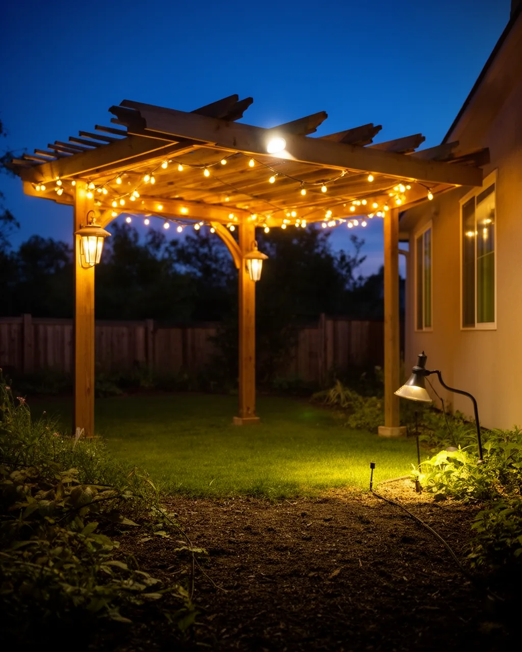 Layered pergola glow