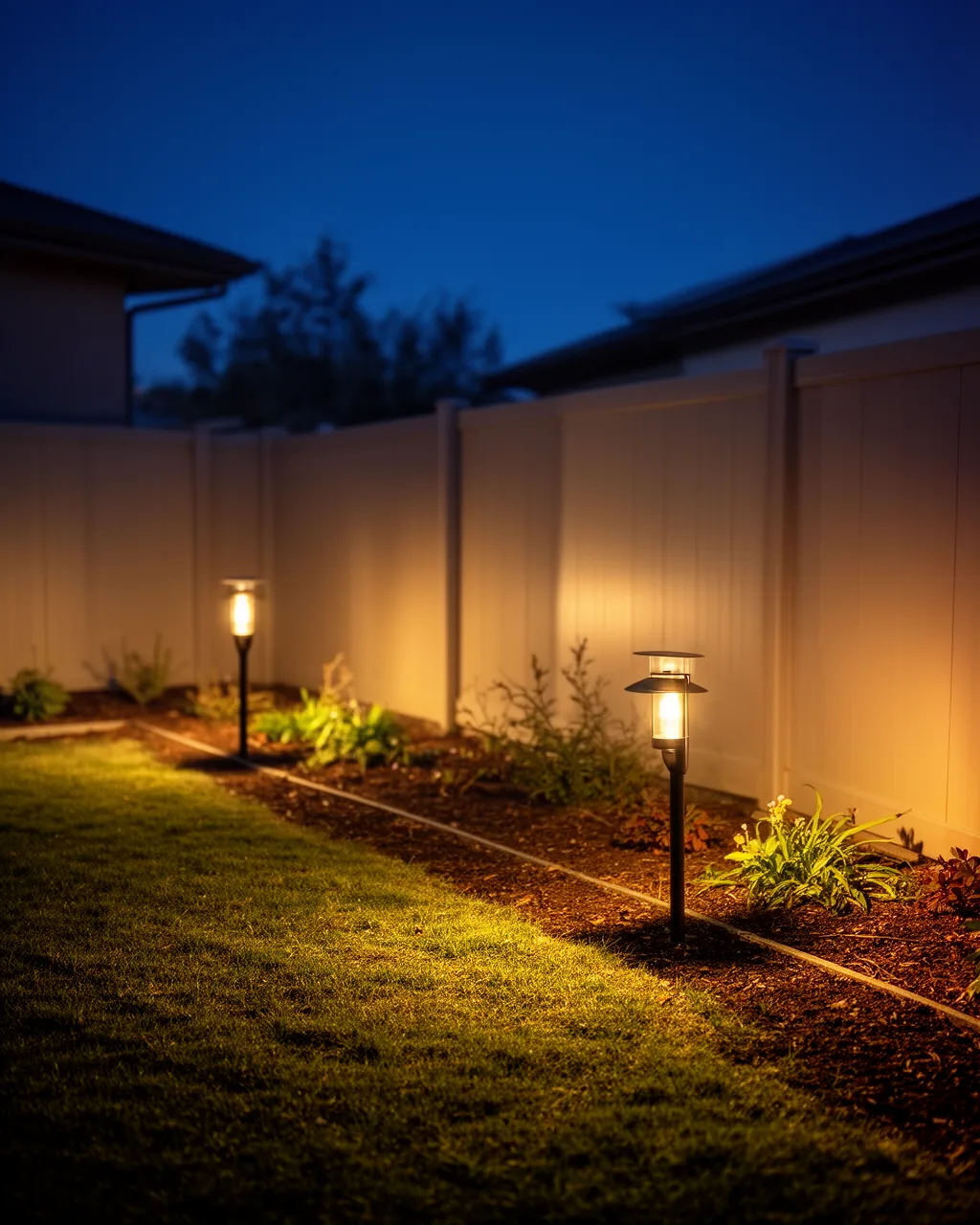 Fence wash lights