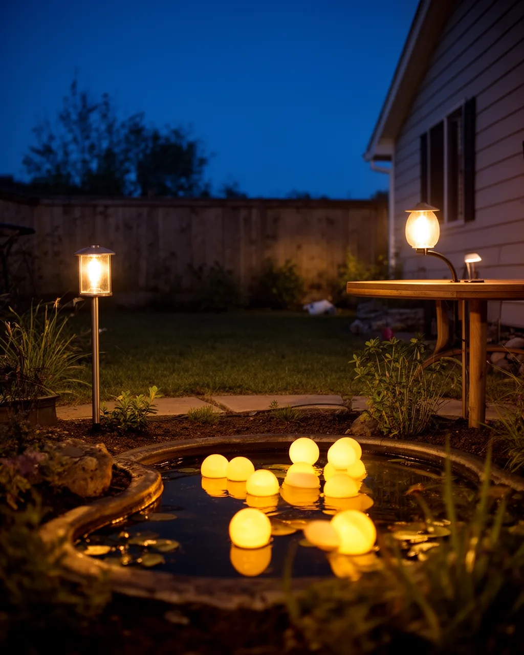 Pond water glow