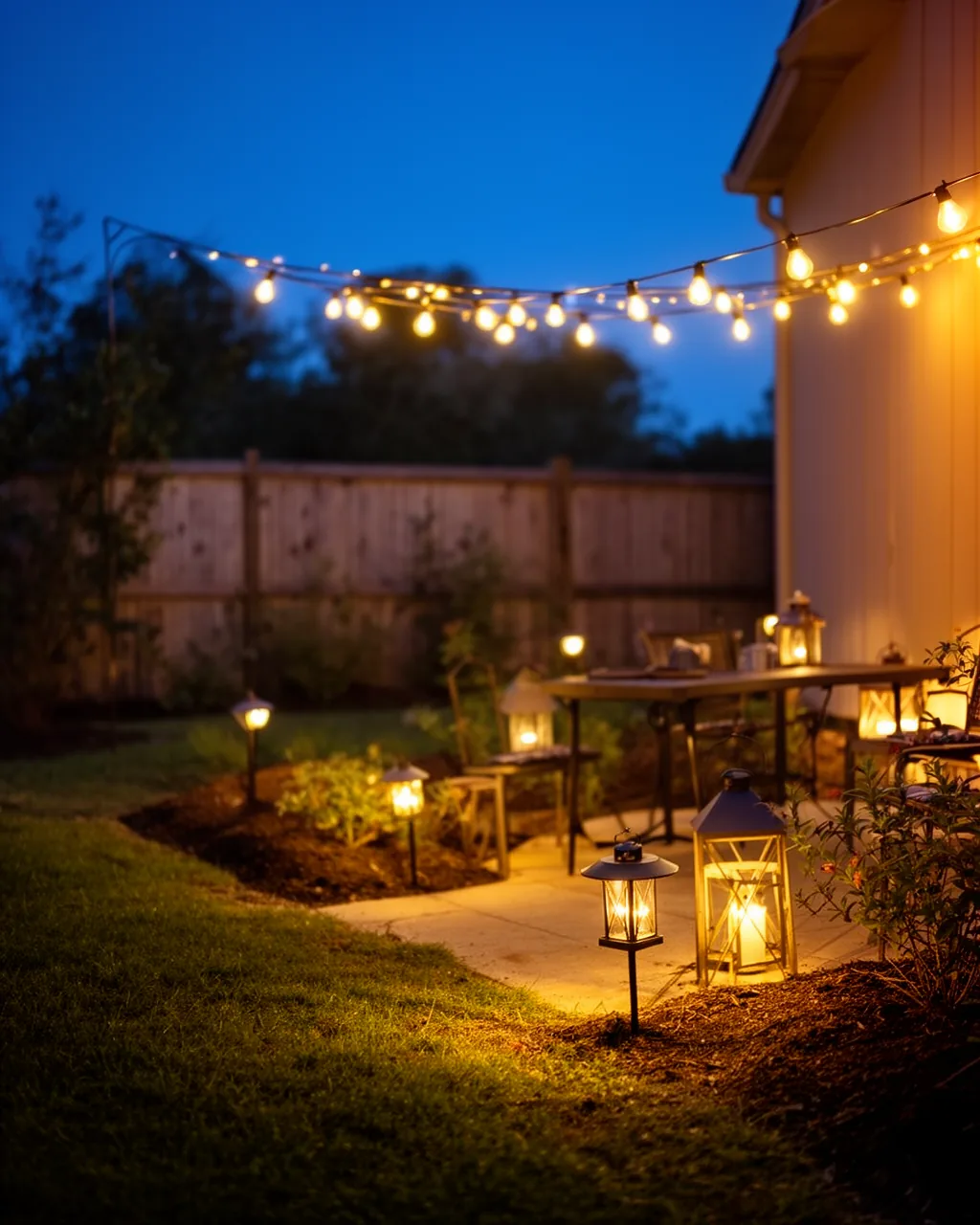 Layered patio glow