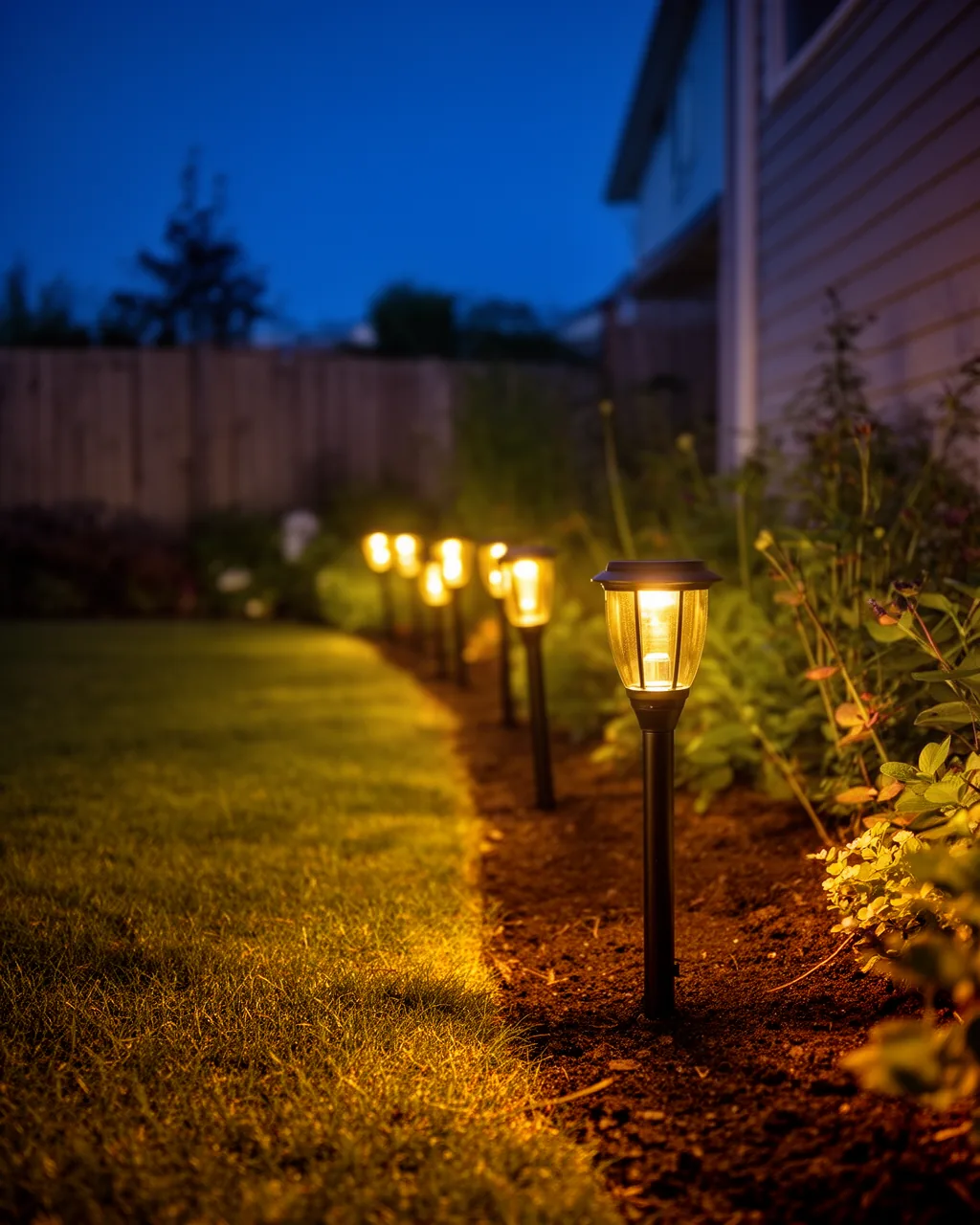 Glowing path stakes