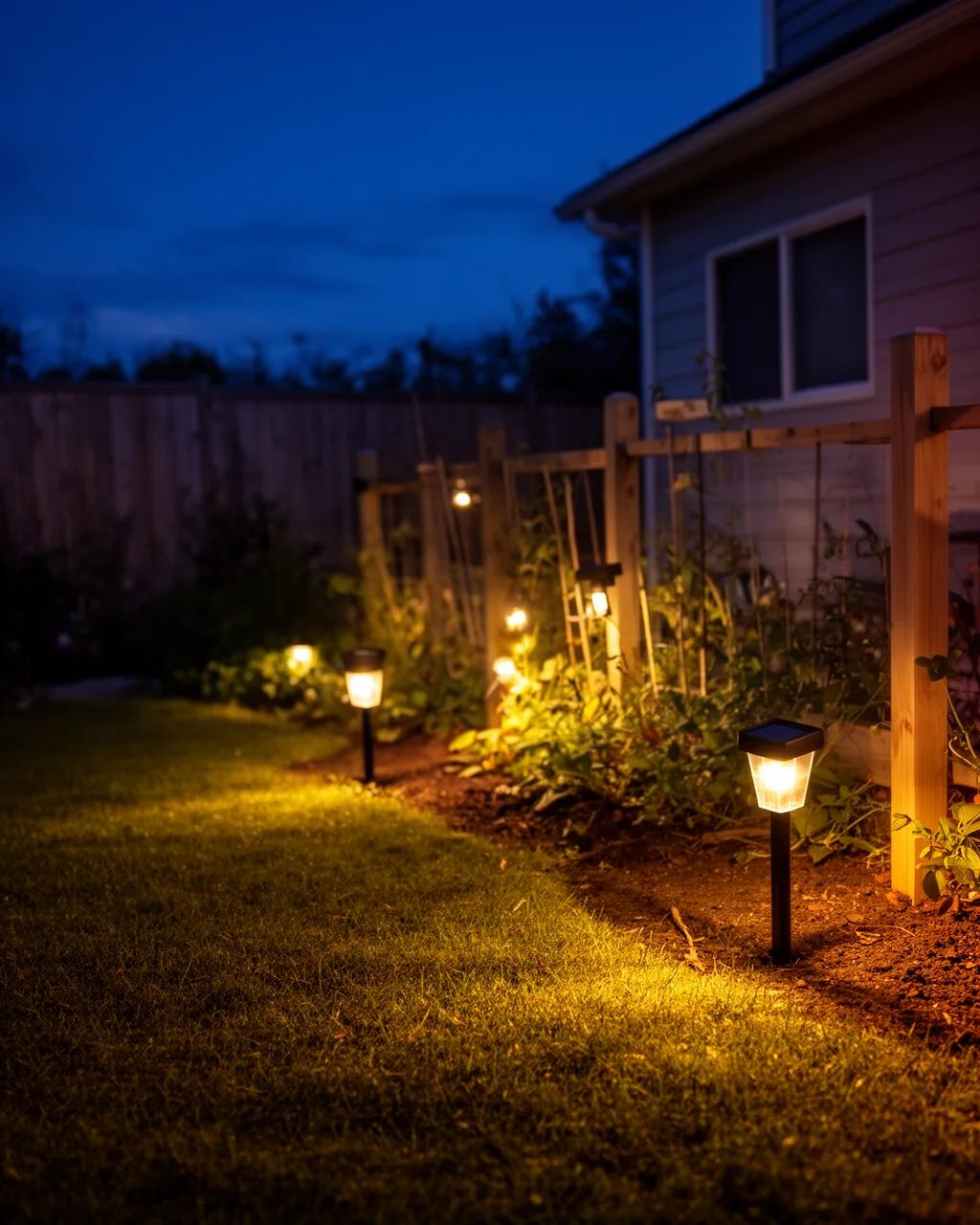 Fence wash lights