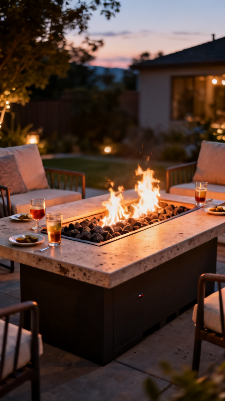 Propane Fire Table For Dinner-Party Nights