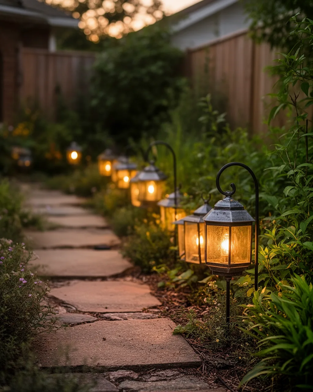 Lantern-lined path