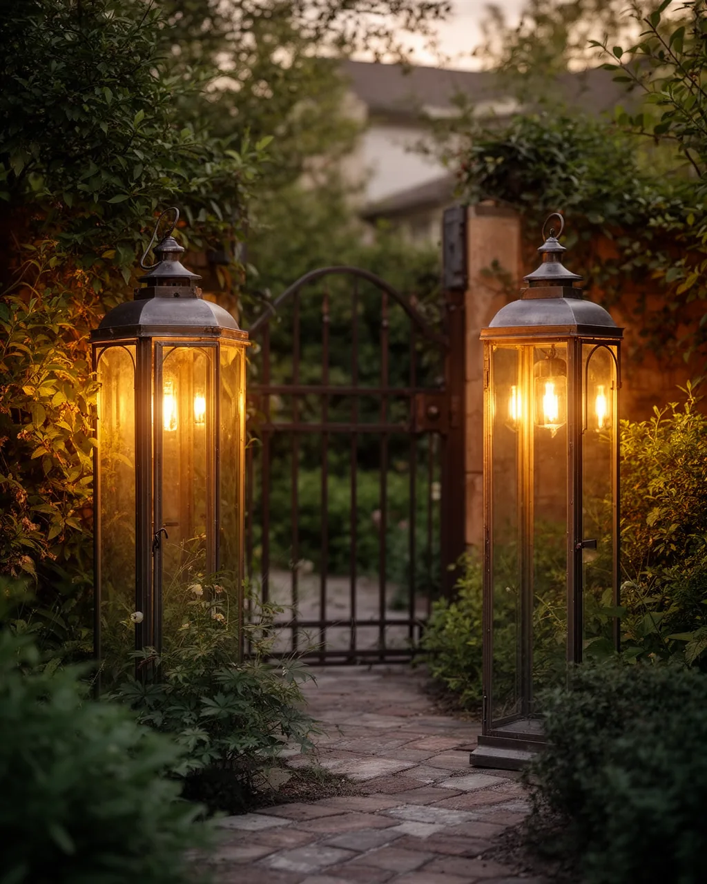 Lantern welcome at the gate