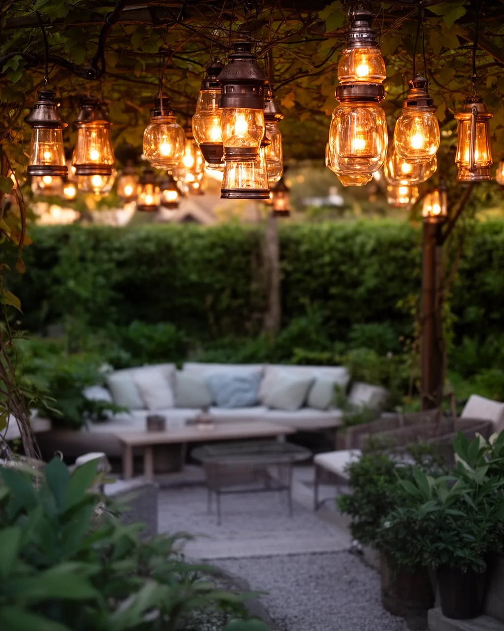Overhead lantern canopy