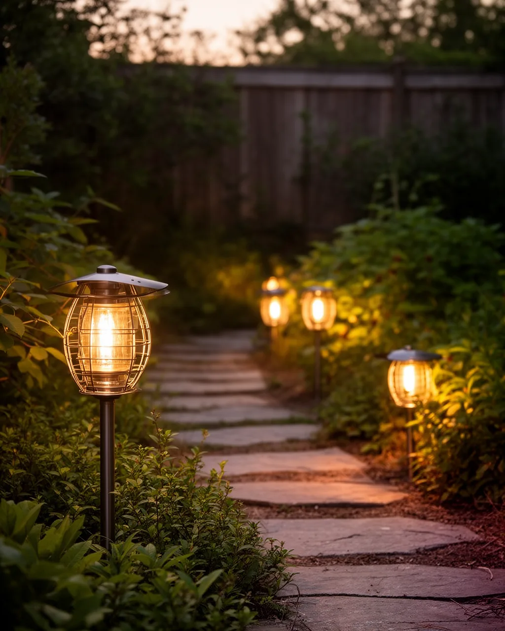 Solar path lanterns