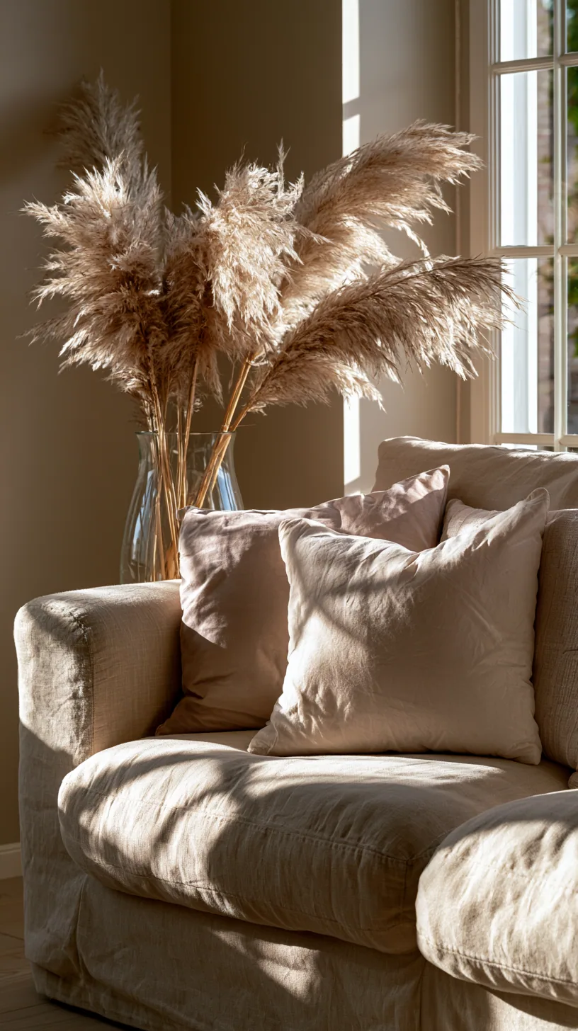 beige couch against a warm greige painted wall, photo 1 of 4