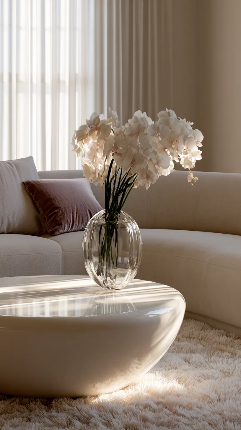styled coffee table in front of a beige couch, photo 4 of 4