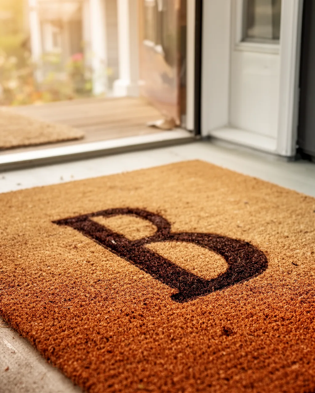 Monogram coir doormat