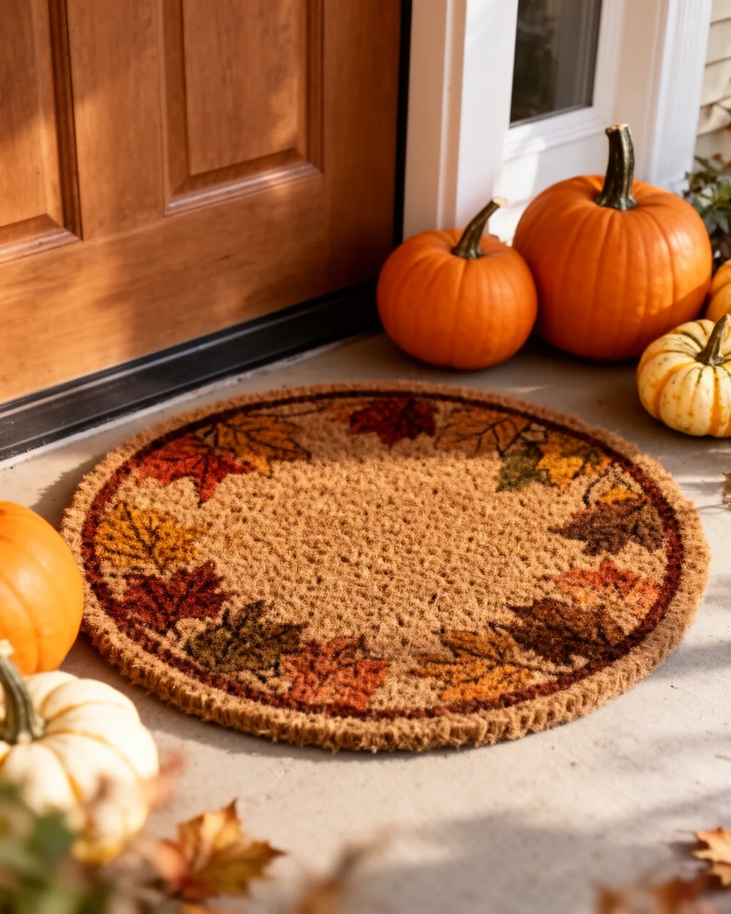 Round fall doormat