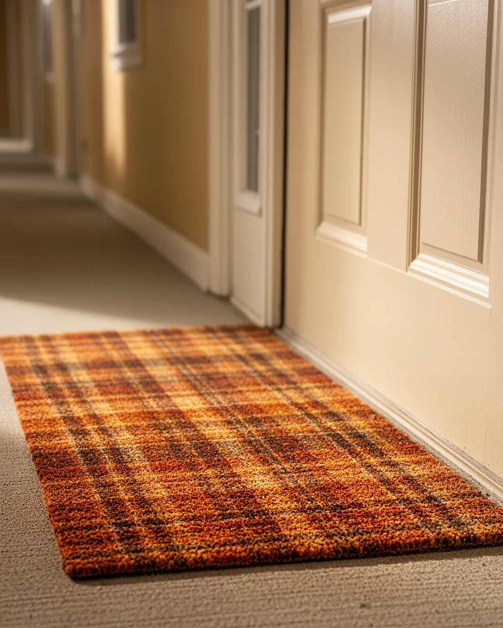 Slim doormat for an apartment entry