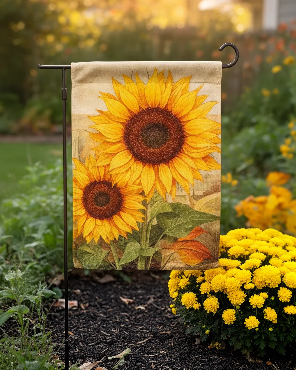 Sunflower fall garden flag