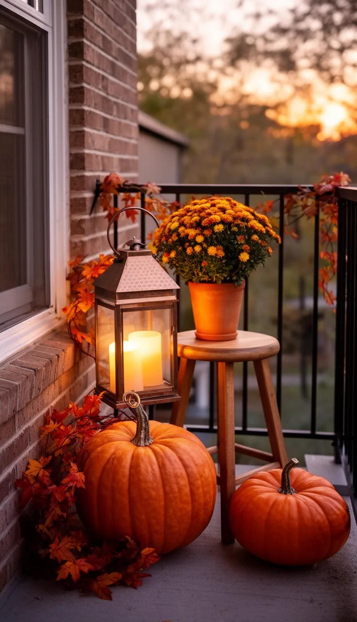 Fall lanterns for a small porch or balcony