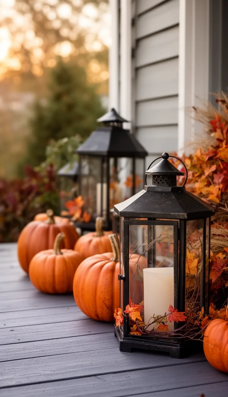 Weatherproof fall lanterns for windy climates