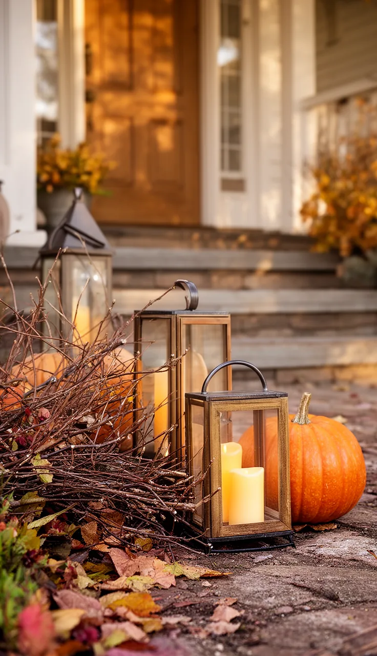 A budget fall lantern display on a shoestring
