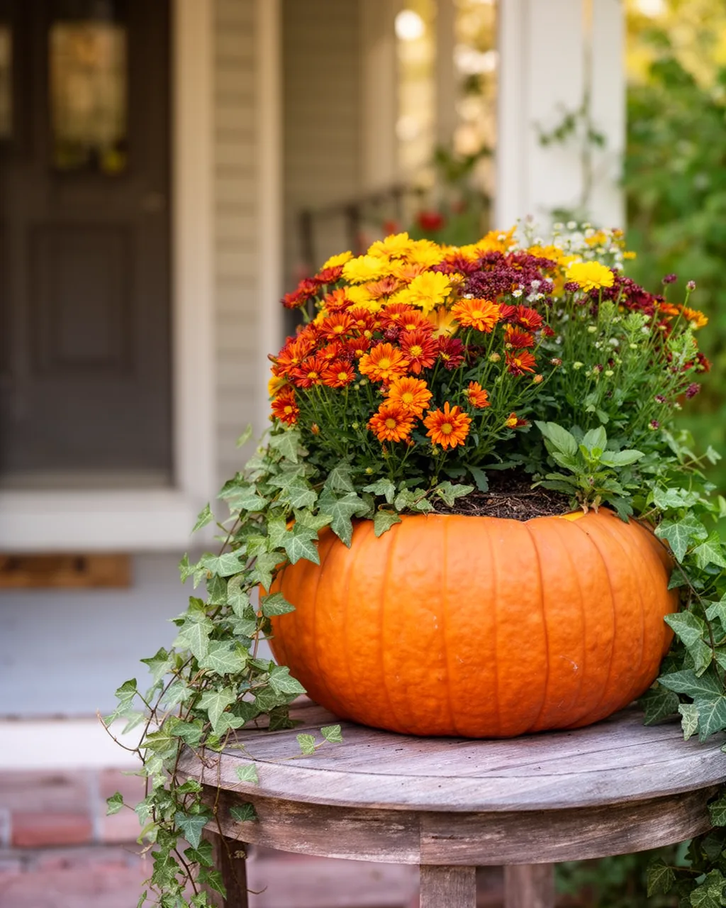 Pumpkin planter