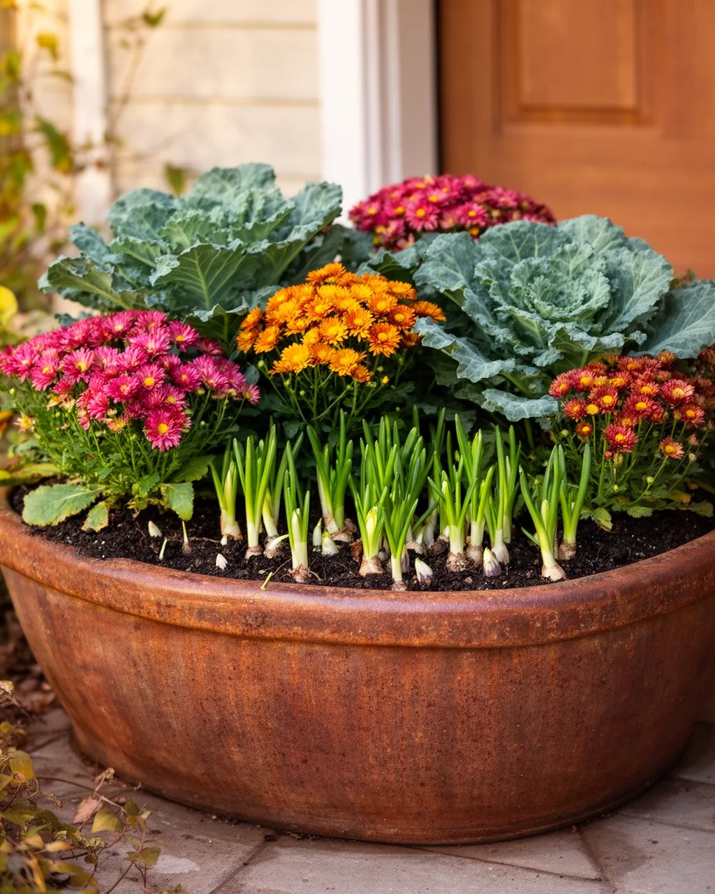 Layered bulb planter