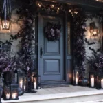 halloween decoration ideas outdoor diy front porch at night
