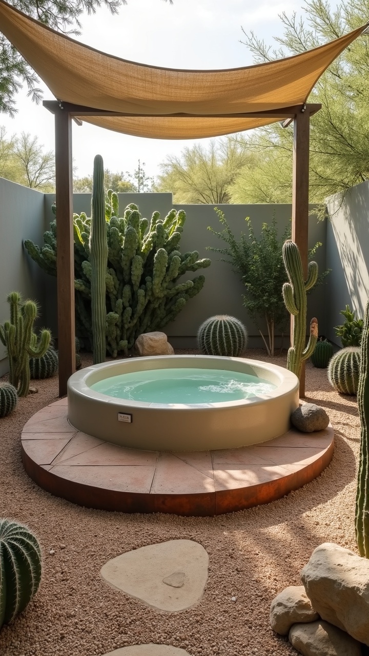 Desert Zen With Gravel and Cacti