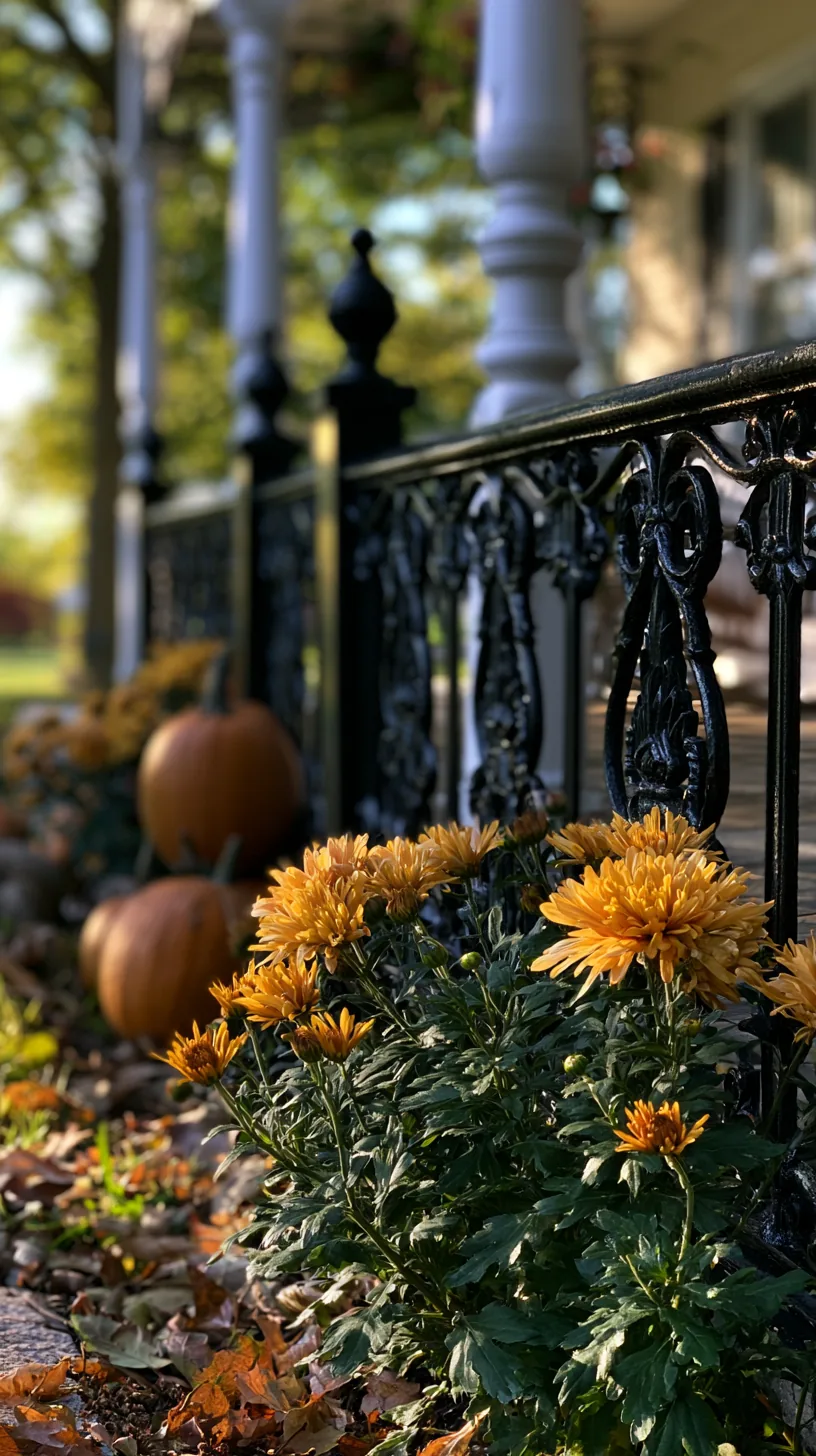 small black faux wrought iron fencing bordering a porch flower bed, photo 4 of 4