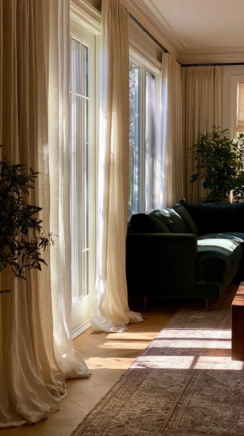 layered shades of green in pillows and plants around a dark green sofa, photo 1 of 4