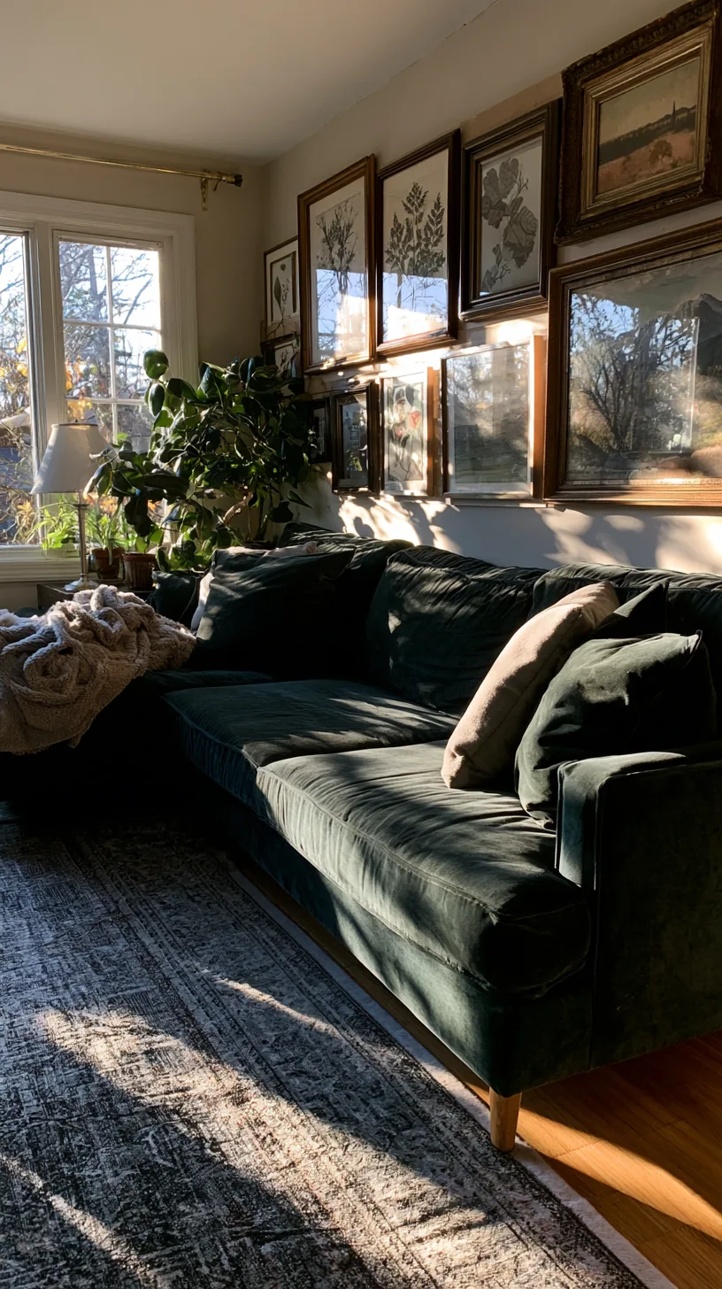 soft faux fur throw draped over a dark green sofa for extra winter coziness, photo 4 of 4