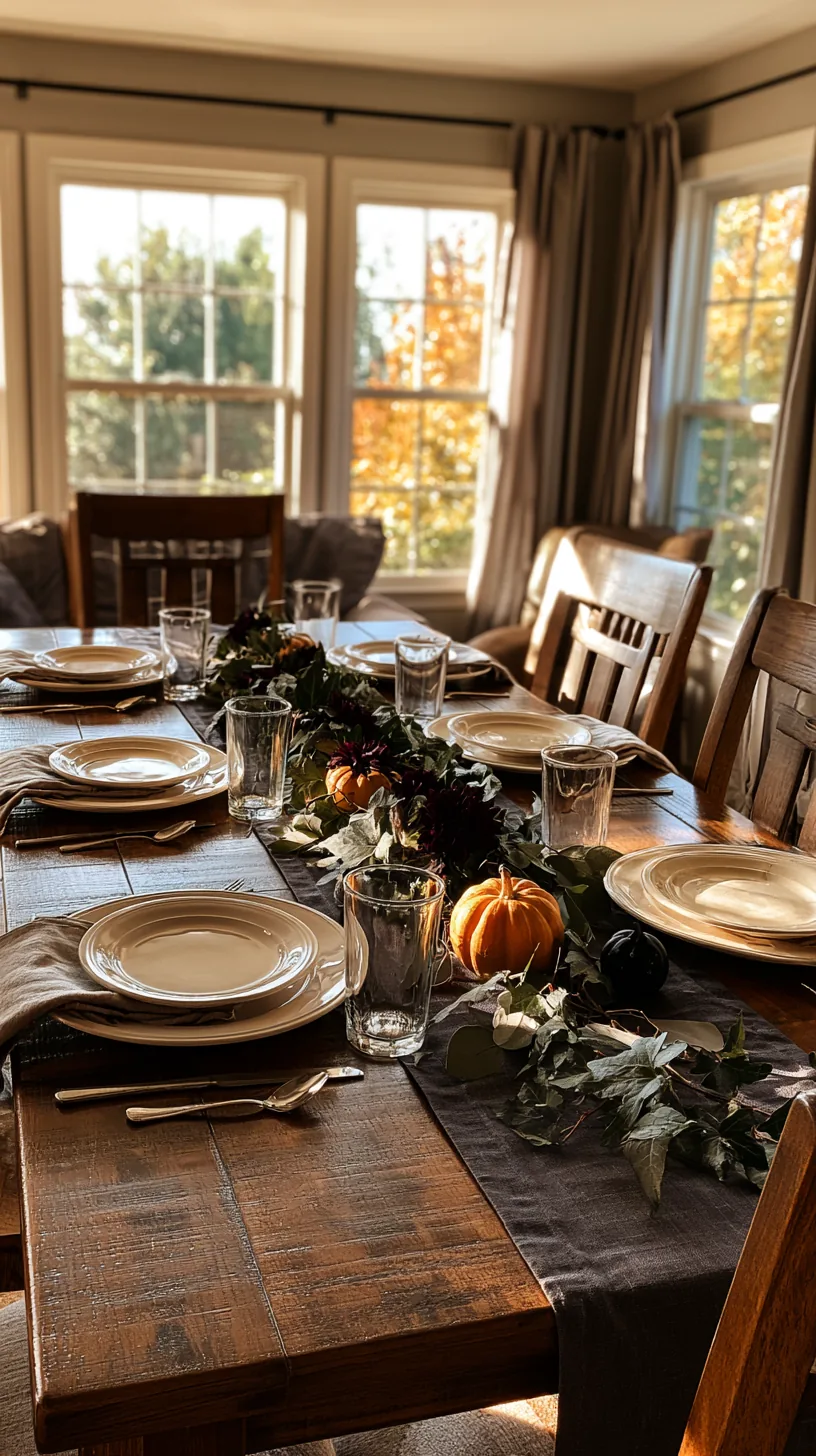 deep green foliage layered into a witchy garden style Halloween table, photo 3 of 4